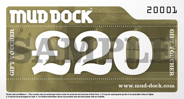 Mud Dock £20 gift voucher Mud Dock £20 gift voucher