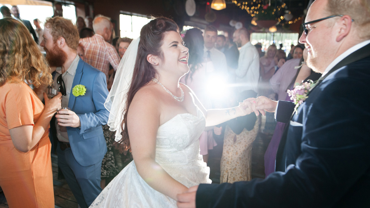 Wedding party at Mud Dock