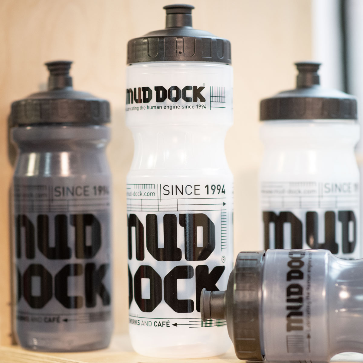 Mud Dock bike water bottles