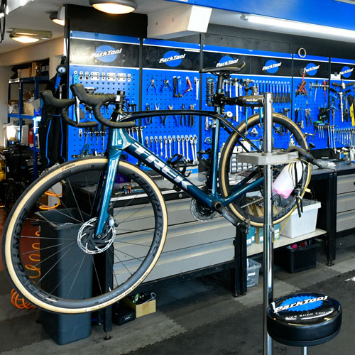 Bike servicing and repair at Mud Dock, Bristol.